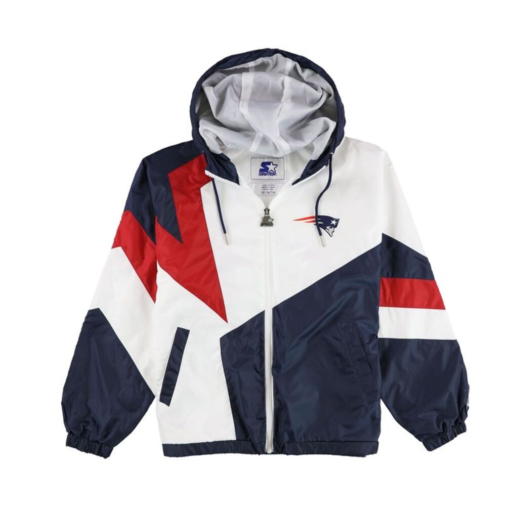 STARTER Womens New England Blueriots Windbreaker Jacket, Blue, M, DM